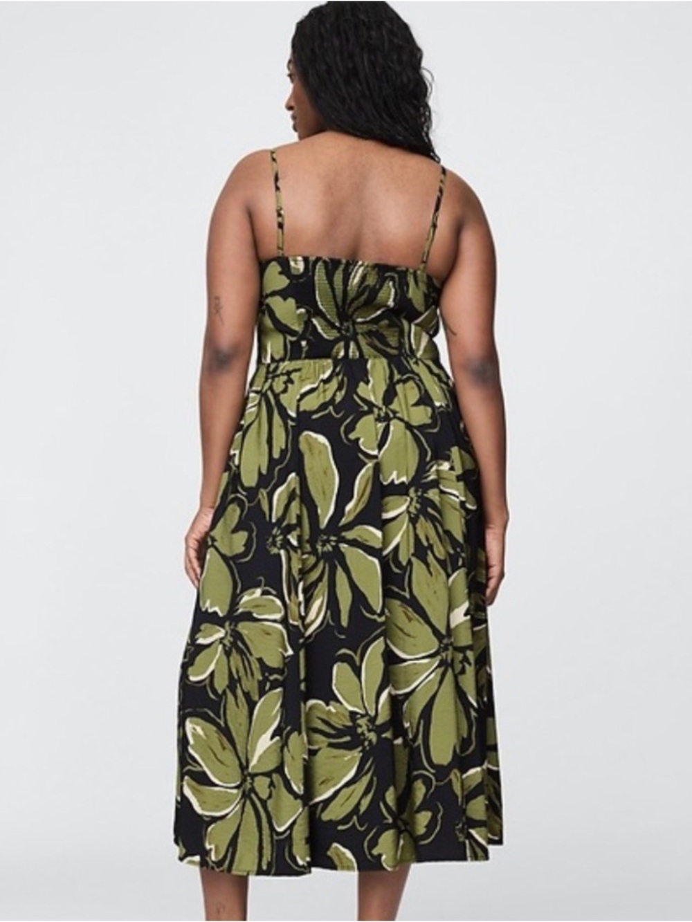 GAP Olive & Black Floral Slip Maxi Dress - Picture 2 of 7